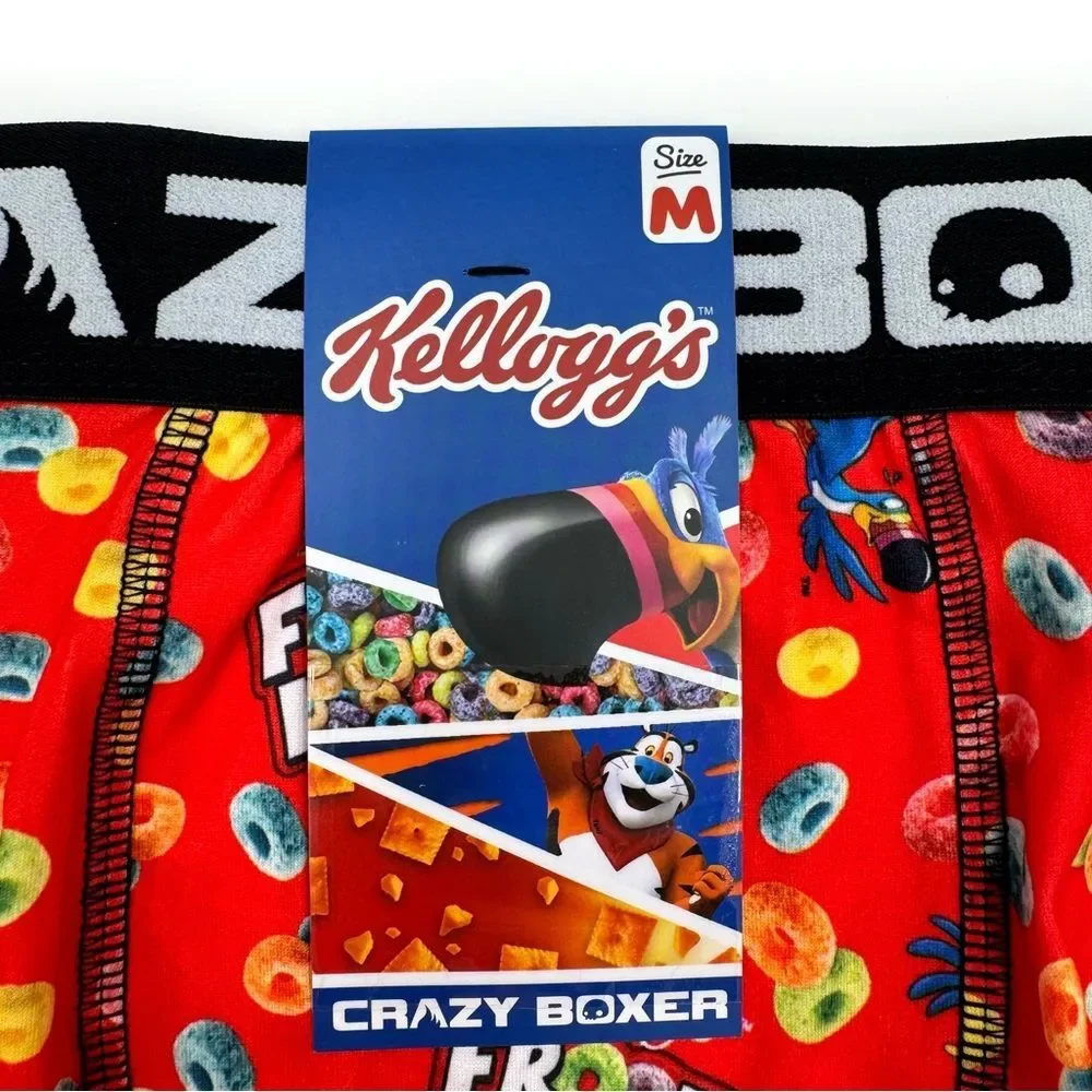 Froot Loops Cereal Crazy Boxer Briefs Mens Medium Underwear Novelty Gift Toucan